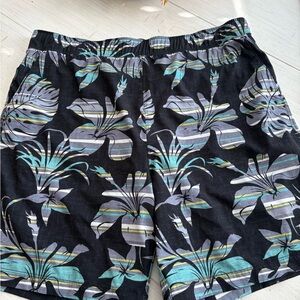 Speedo Black and Blue Floral Men's Swim Shorts